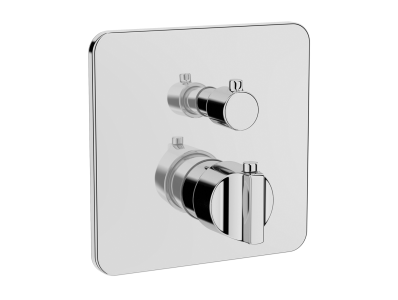 Suit Built-In Thermostatic Bath_Shower Mixer, V-Box-Exposed Part, Chrome